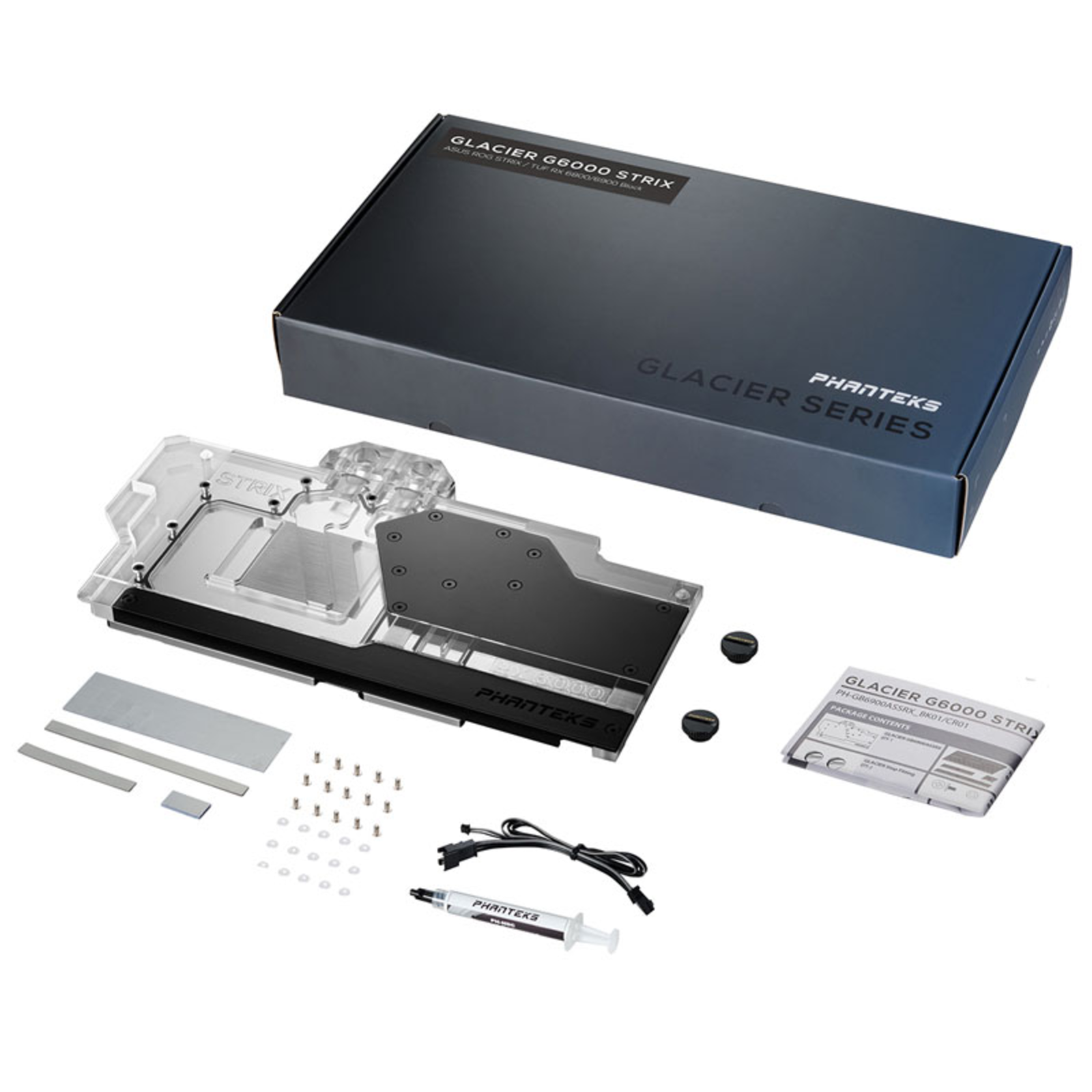 Phanteks Glacier G6000 STRIX GPU Water Block RX 6800/6900 Strix/TUF D-RGB Black