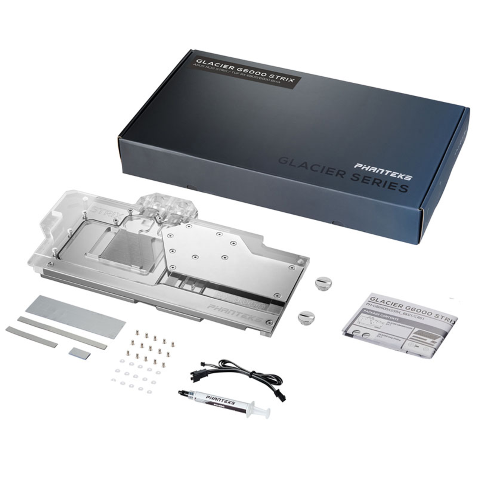Phanteks Glacier G6000 STRIX GPU Water Block RX 6800/6900 Strix/TUF D-RGB Silver