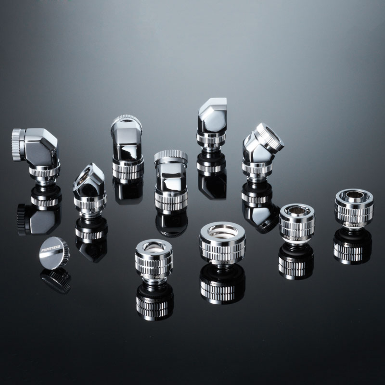 Phanteks Glacier Connection Straight G1/4 Inch AG to 13/10mm Chrome Silver