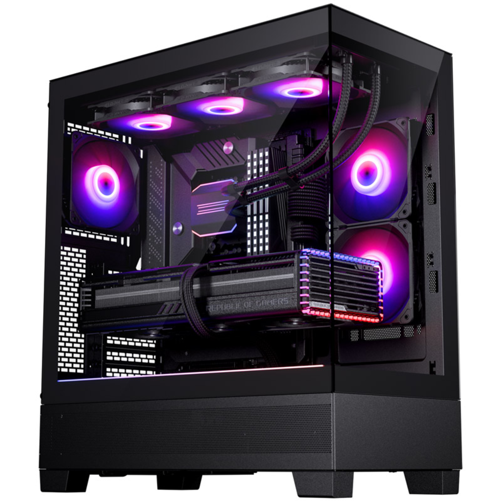 Phanteks XT View Midi Tower Tempered Glass Windows D-RGB Black