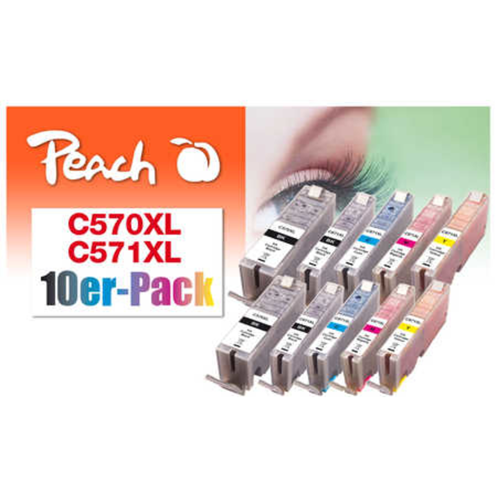 Peach Cartridge PGI-570XL/CLI-571XL Multi-10-Pack Comp