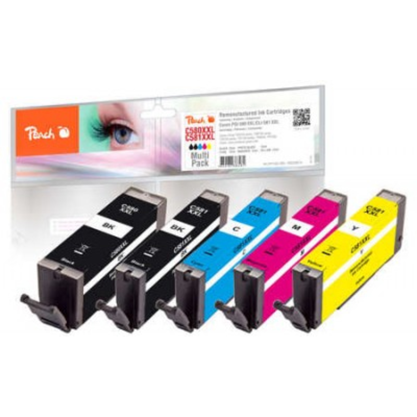 Peach Ink Economy Pack PI100-396 Compatible with Canon PGI-580XXL CLI-581XXL