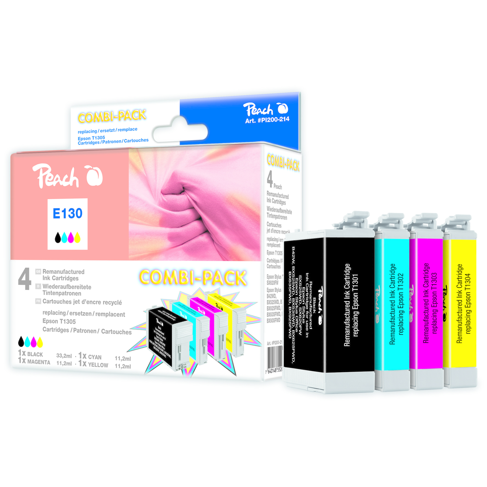 Peach Ink Multipack PI200-214 Compatible with Epson T1305