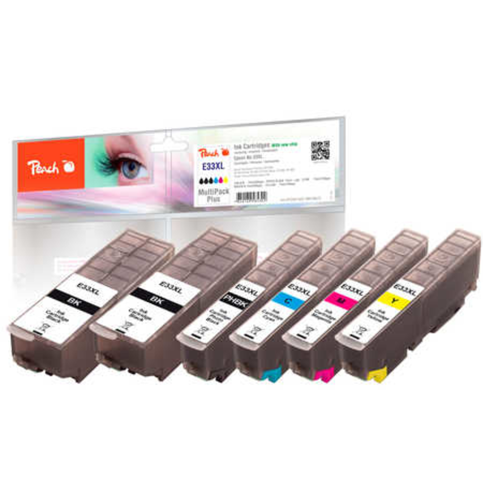 Peach Cartridge 33XL 2xbk MultiPackPlus Comp