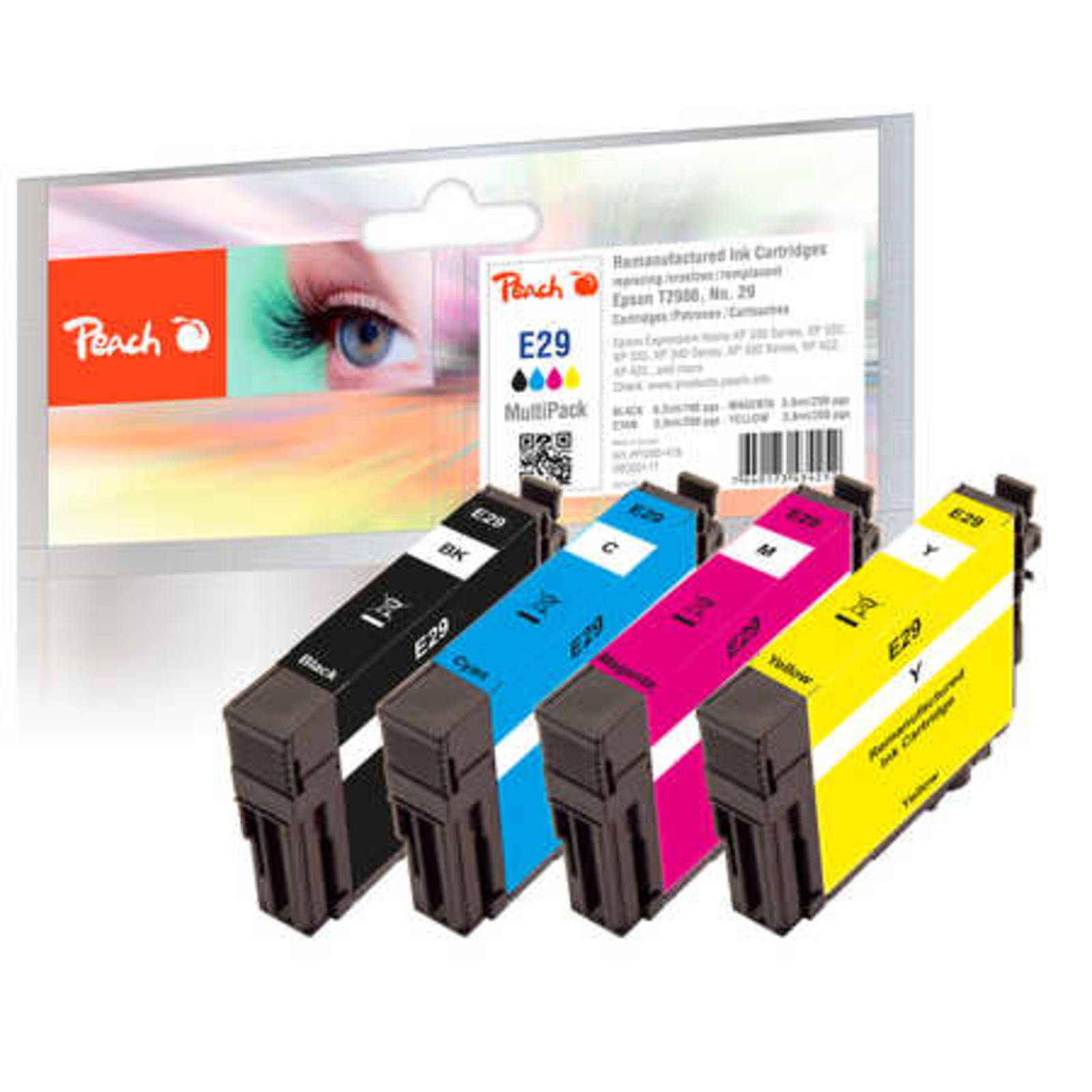 Peach 320117 Pigment-based Ink Black cyan magenta Yellow Epson Multi Pack Expression Home XP-235