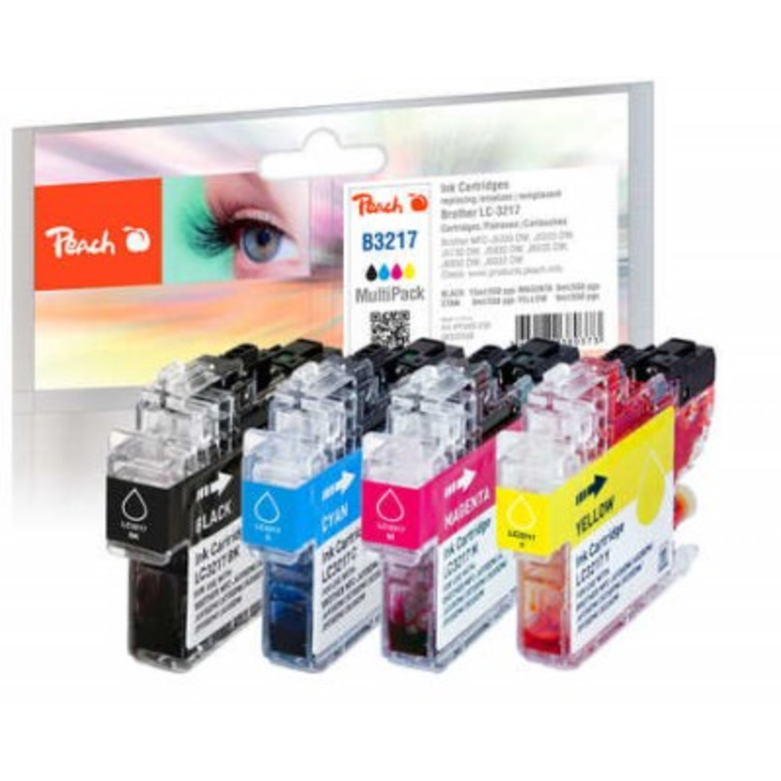 Peach Ink Cartridge Bredher LC-3217 SparPack Comp