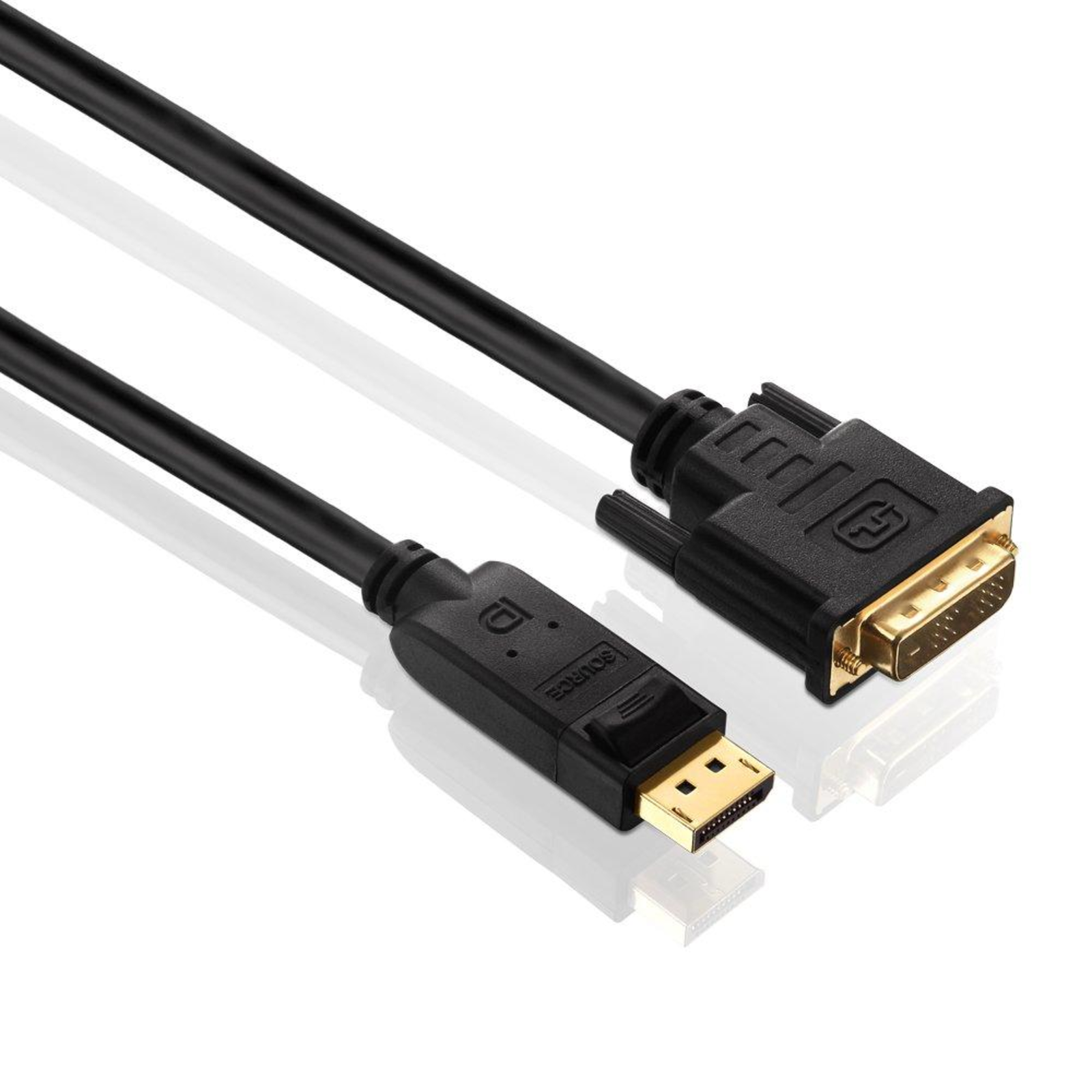 PureLink PureInstall High Speed DisplayPort to DVI Adapter Cable 2K DisplayPort Male/DVI-D Male 2.0m