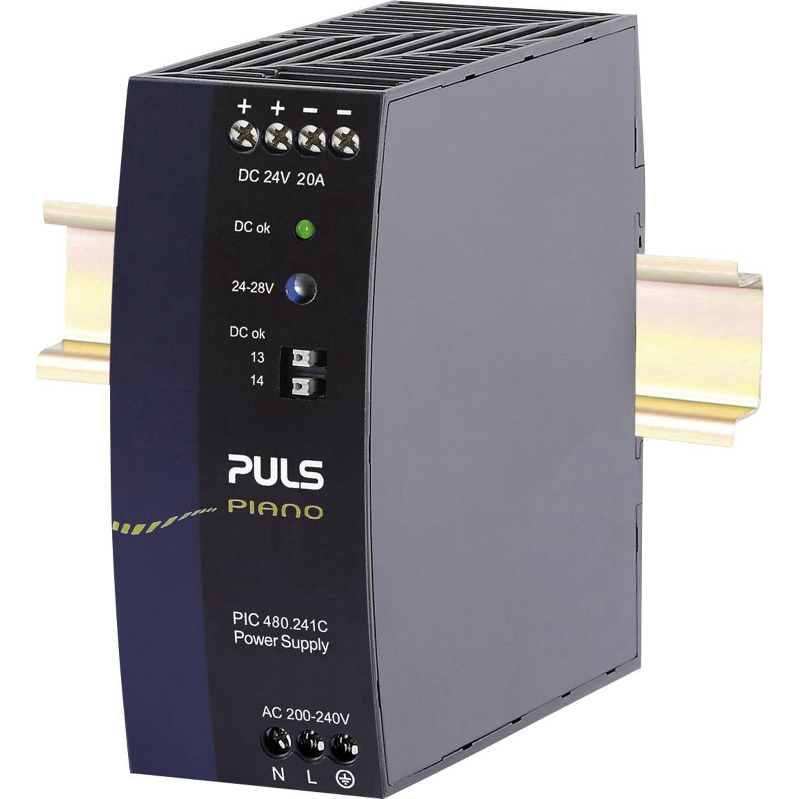 Puls PIANO DIN Rail Power Supply Unit DIN Rail 20 A 480 W Contents 1 Pc.