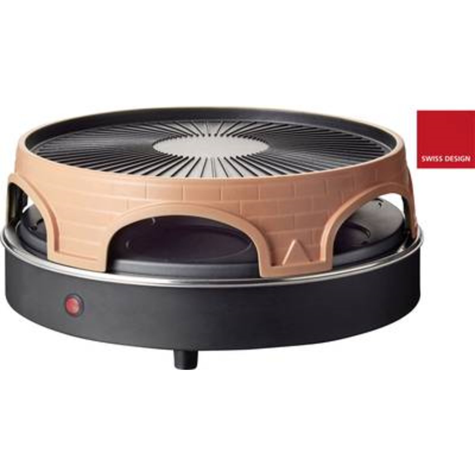 Emerio PO-113255.4 Pizza Oven Grill Raclette Terracotta orange
