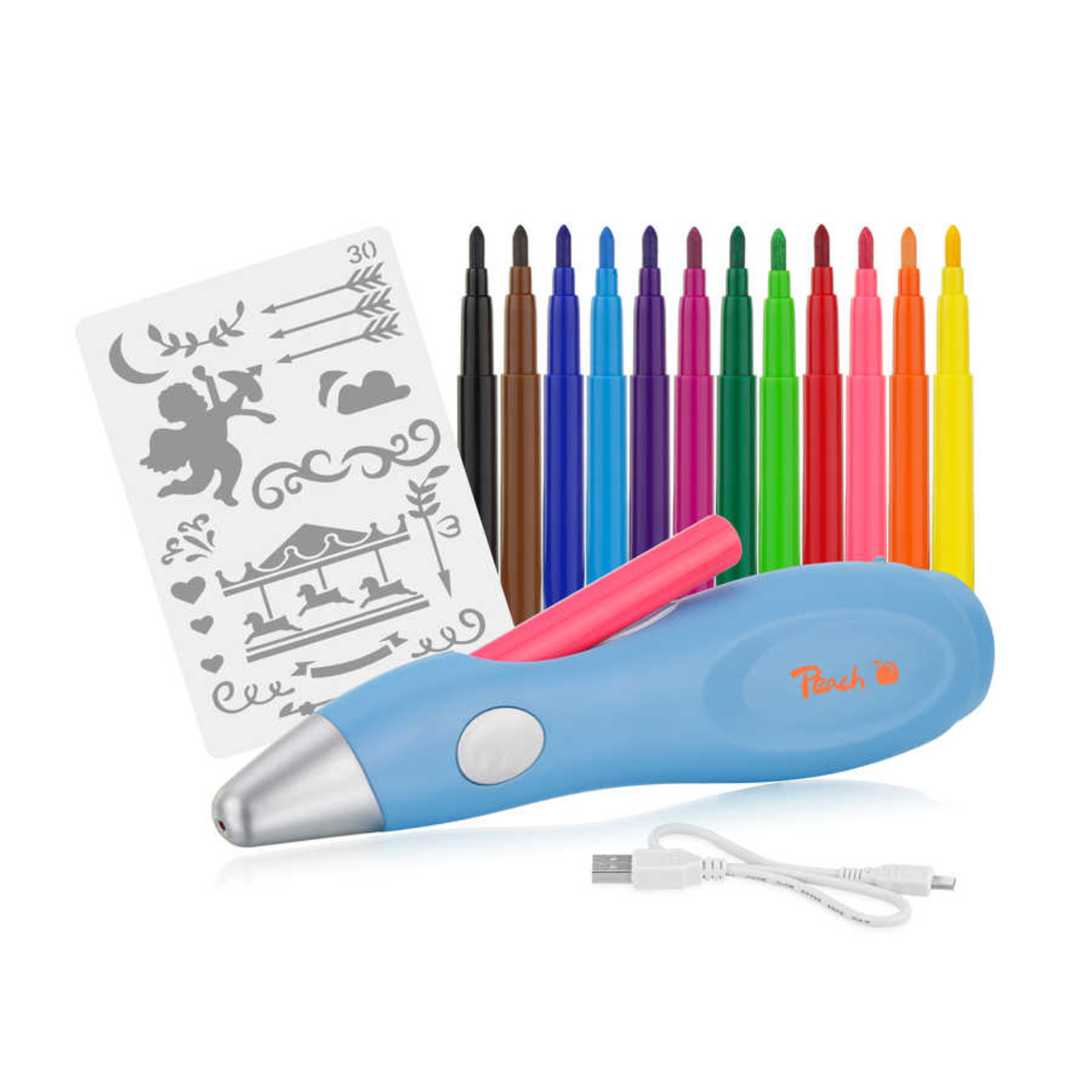 Peach Electric Airbrush Spray Painting Set PO150