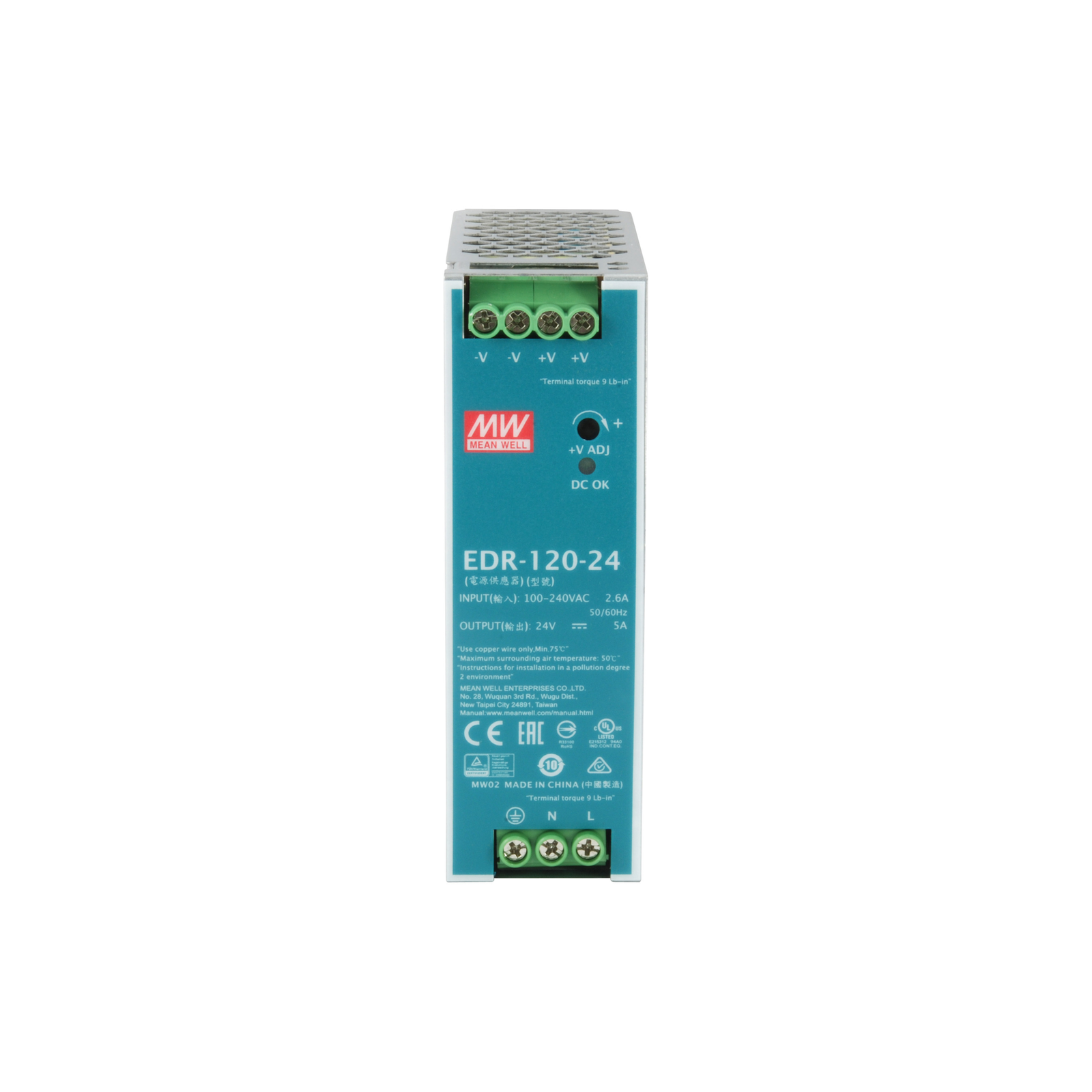 LevelOne Ind. Power Supply Unit POW-2441 24VDC 120W DIN Rail
