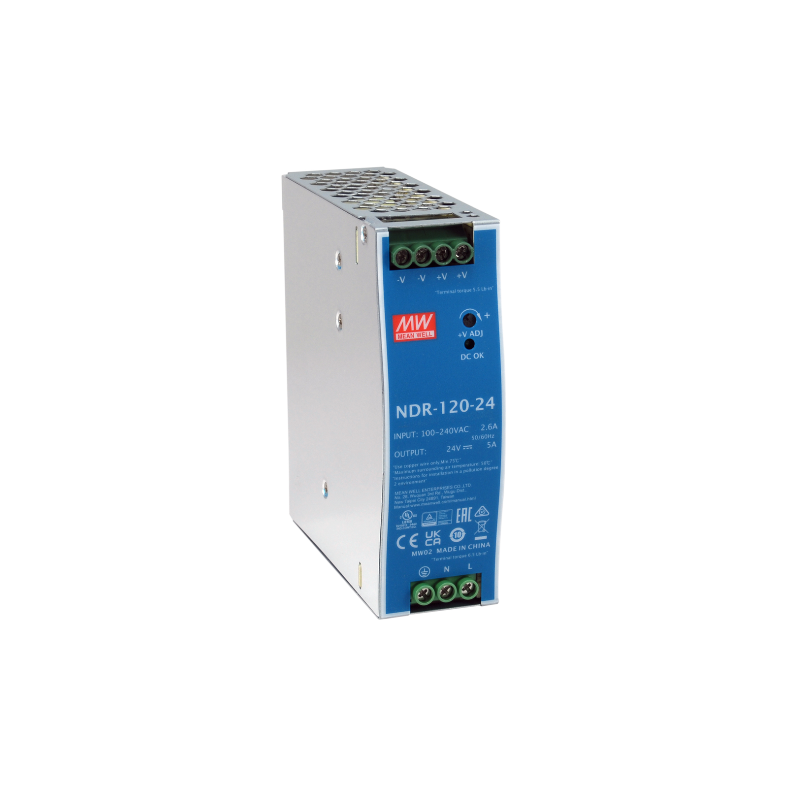 LevelOne Ind. Power Supply Unit POW-2442 24VDC 120W DIN Rail Si