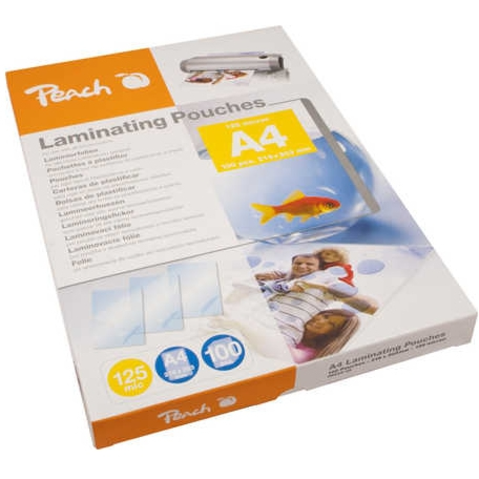 Peach Laminating Films A4 125mic Glossy PP525-02 100PK
