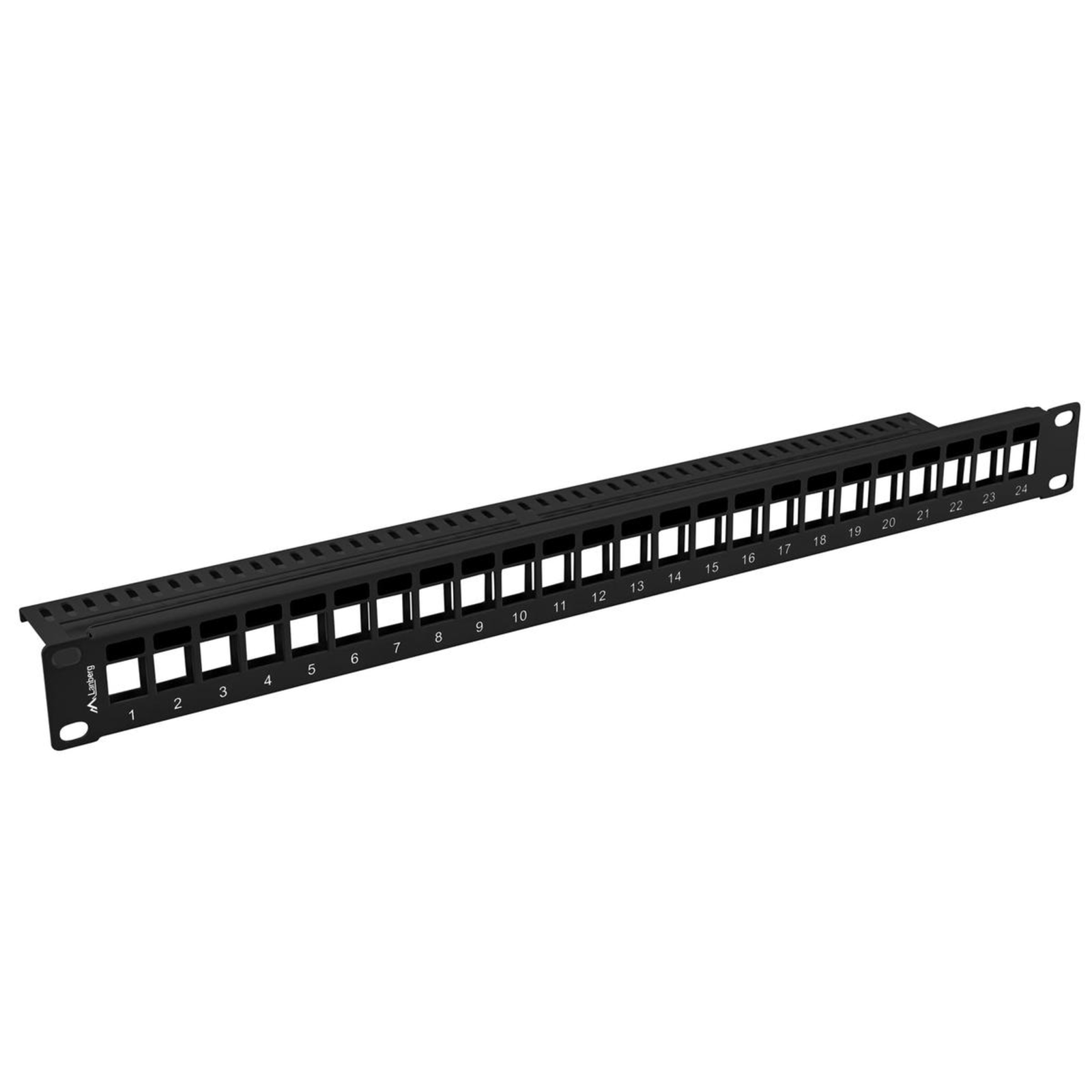 Lanberg Keystone Patch Panel 19 24 Port 1U Black 24-port Rack Module