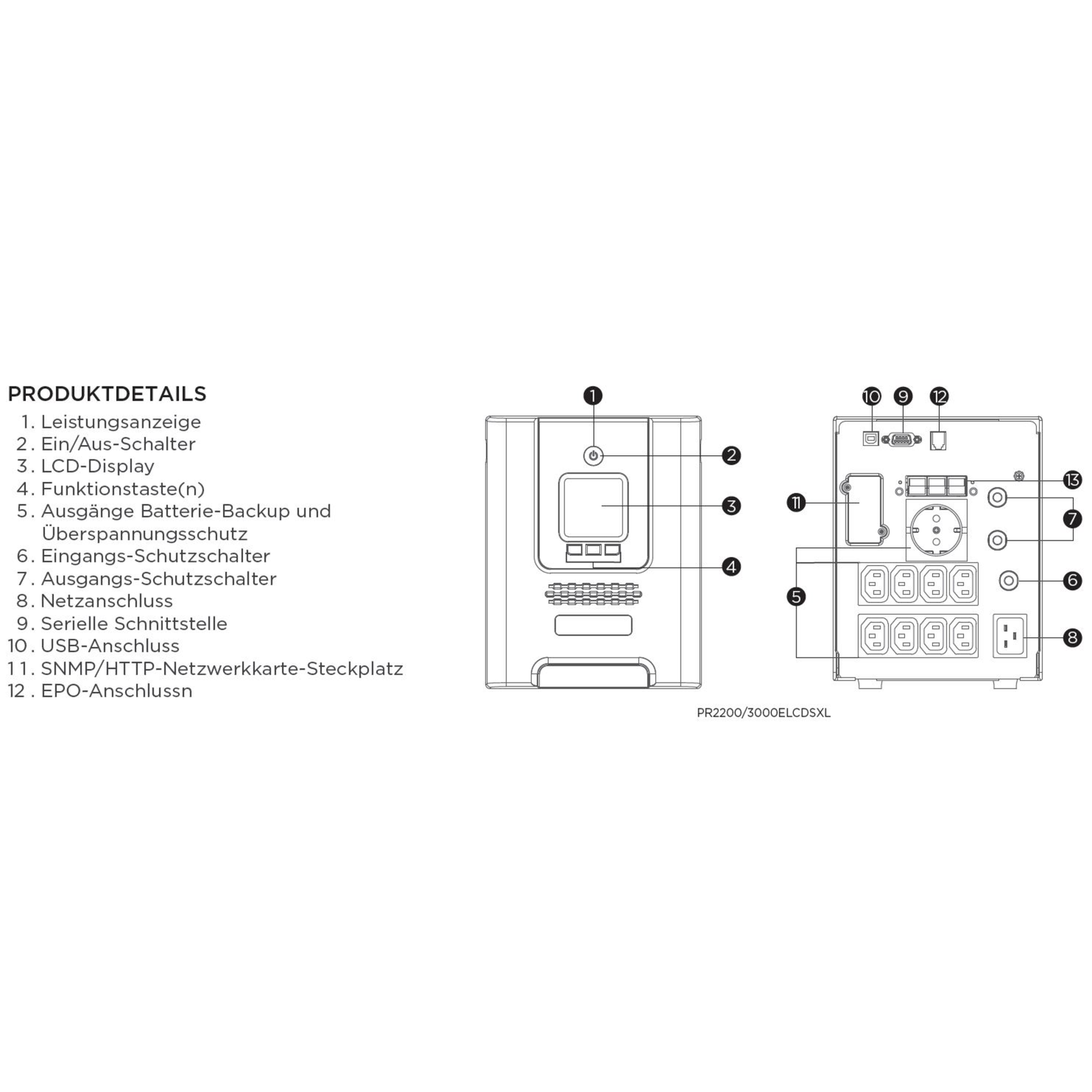CyberPower UPS PR3000ELCDSXL 2700W Line-Interactive