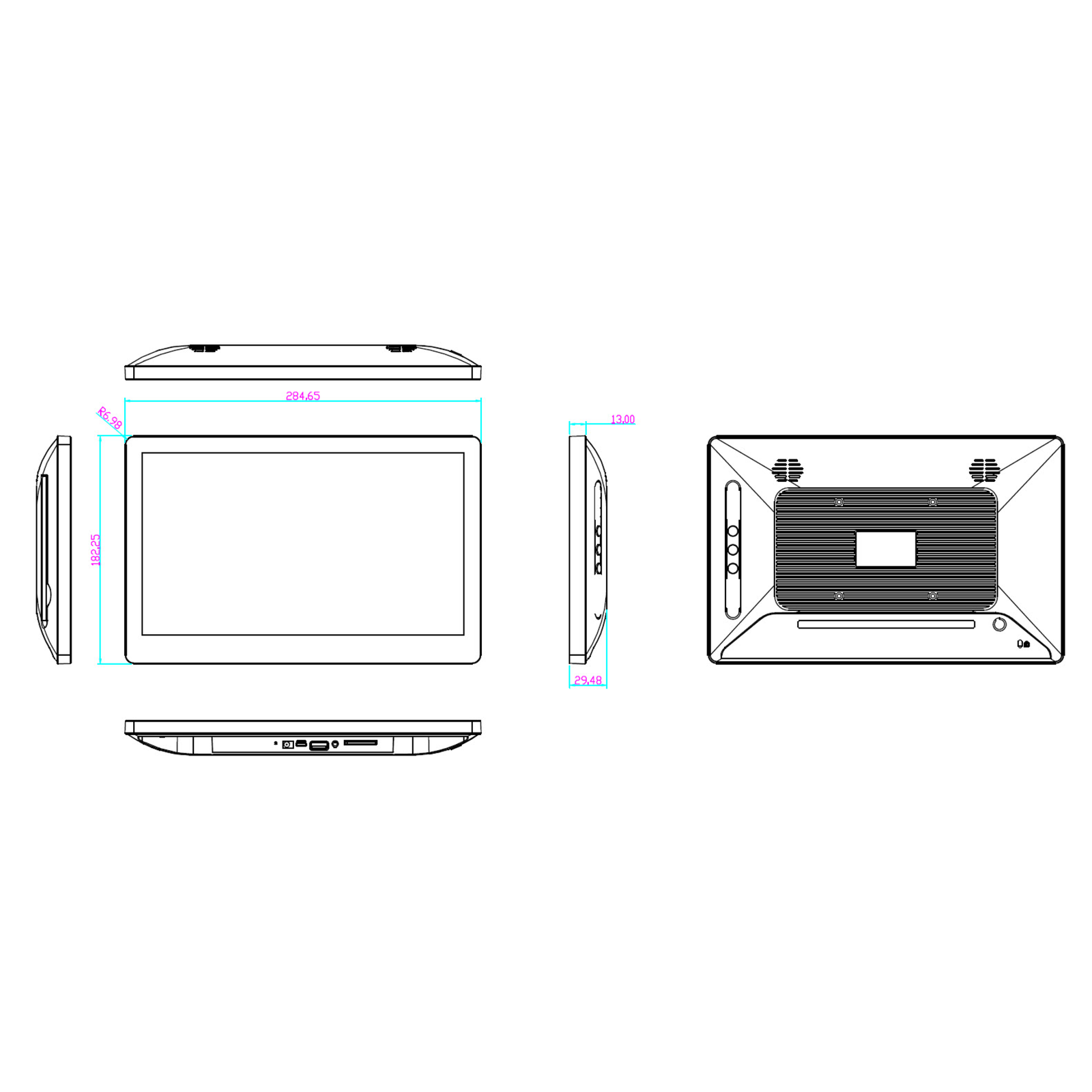ALLNET Touch Display Tablet 12-inch PoE with 8GB/64GB RK3568 Android 13