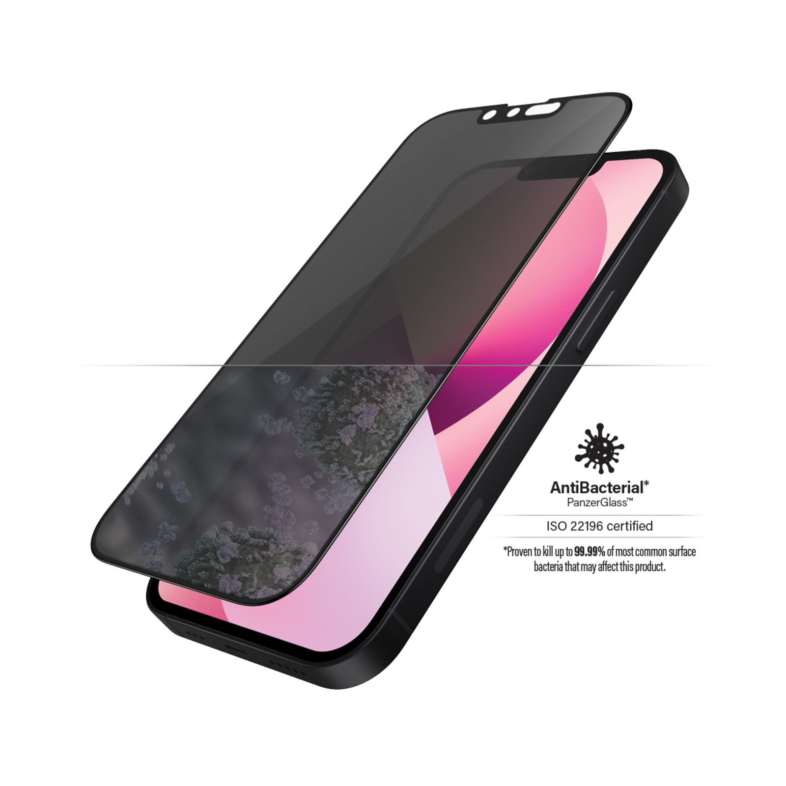 PanzerGlass Monitor Predector Black transparent IPhone 13 Mini