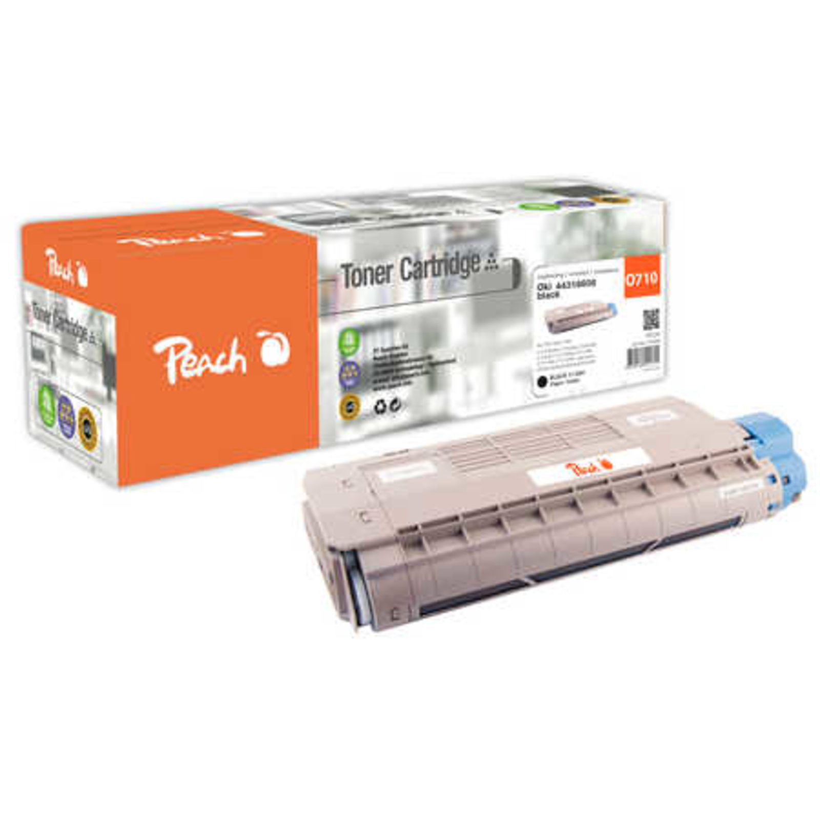 Peach Toner OKI C710 711 Black 44318608 Remanufactured