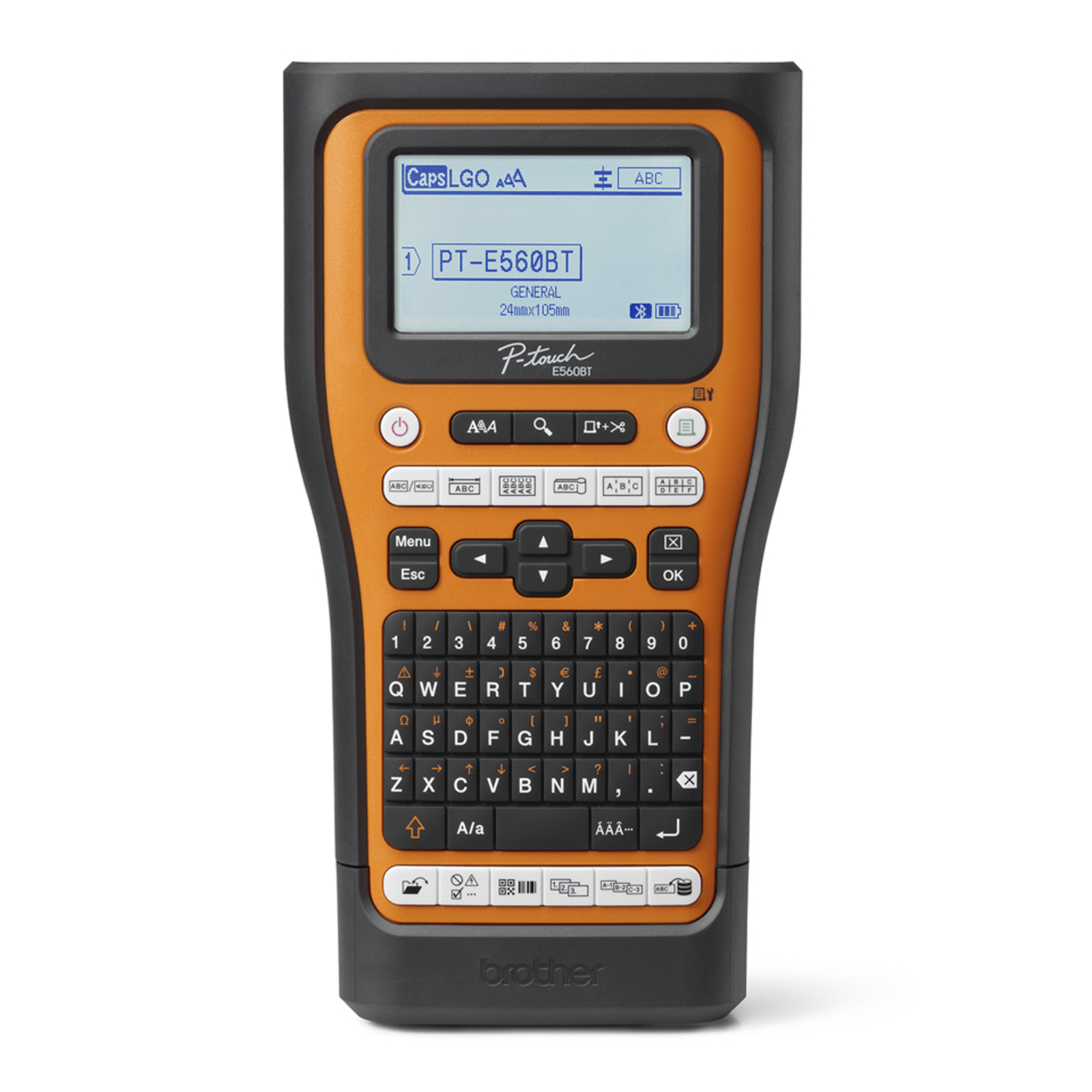 Bredher P-touch E560BTSP Handheld Labeler with Case (PTE560BTSPRG1)