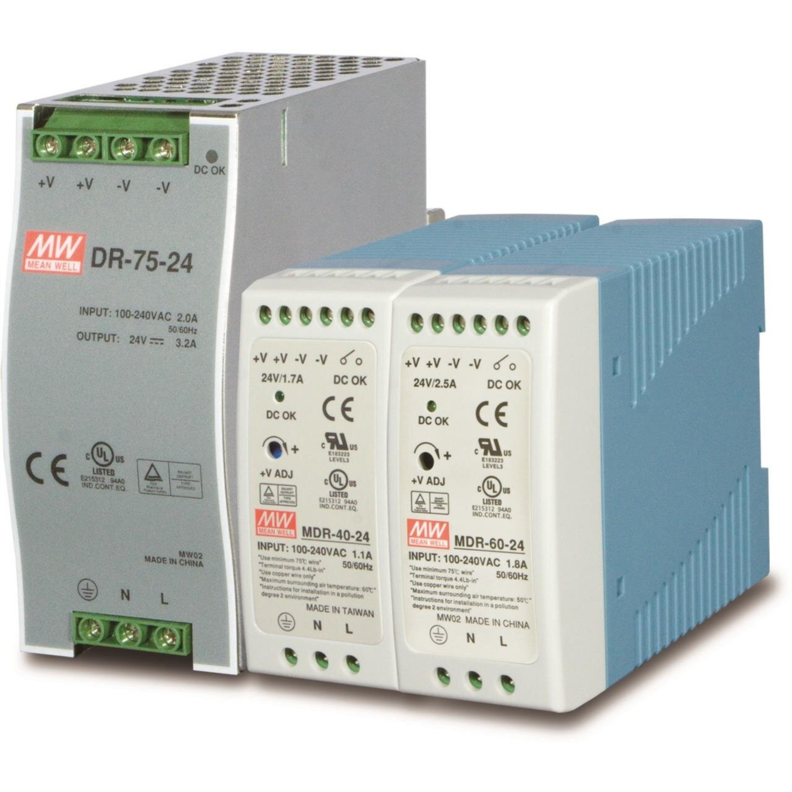 Planet MEAN WELL MDR-40-24 Power Supply (DIN Rail Mounting Possible)