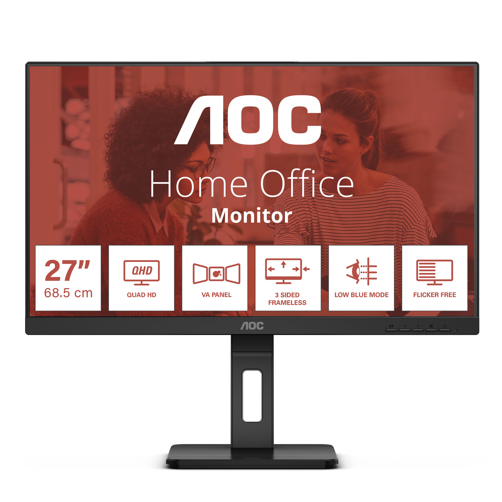AOC Essential-line Q27E3UMF 27 2560 X 1440 (2K) HDMI DisplayPort 75Hz Pivot Display