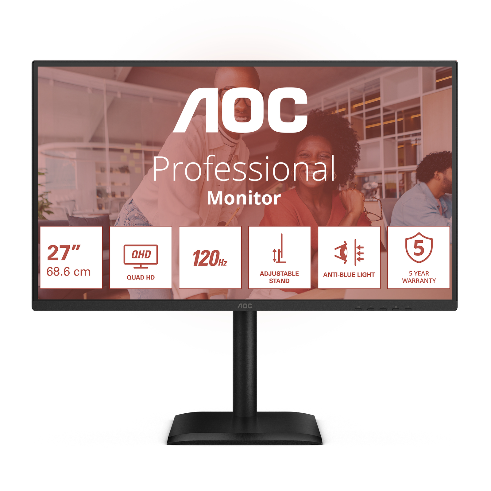 AOC Q27E4CV LED Monitor 68.6 Cm (27inch) 2560 X 1440 QHD 120 Hz