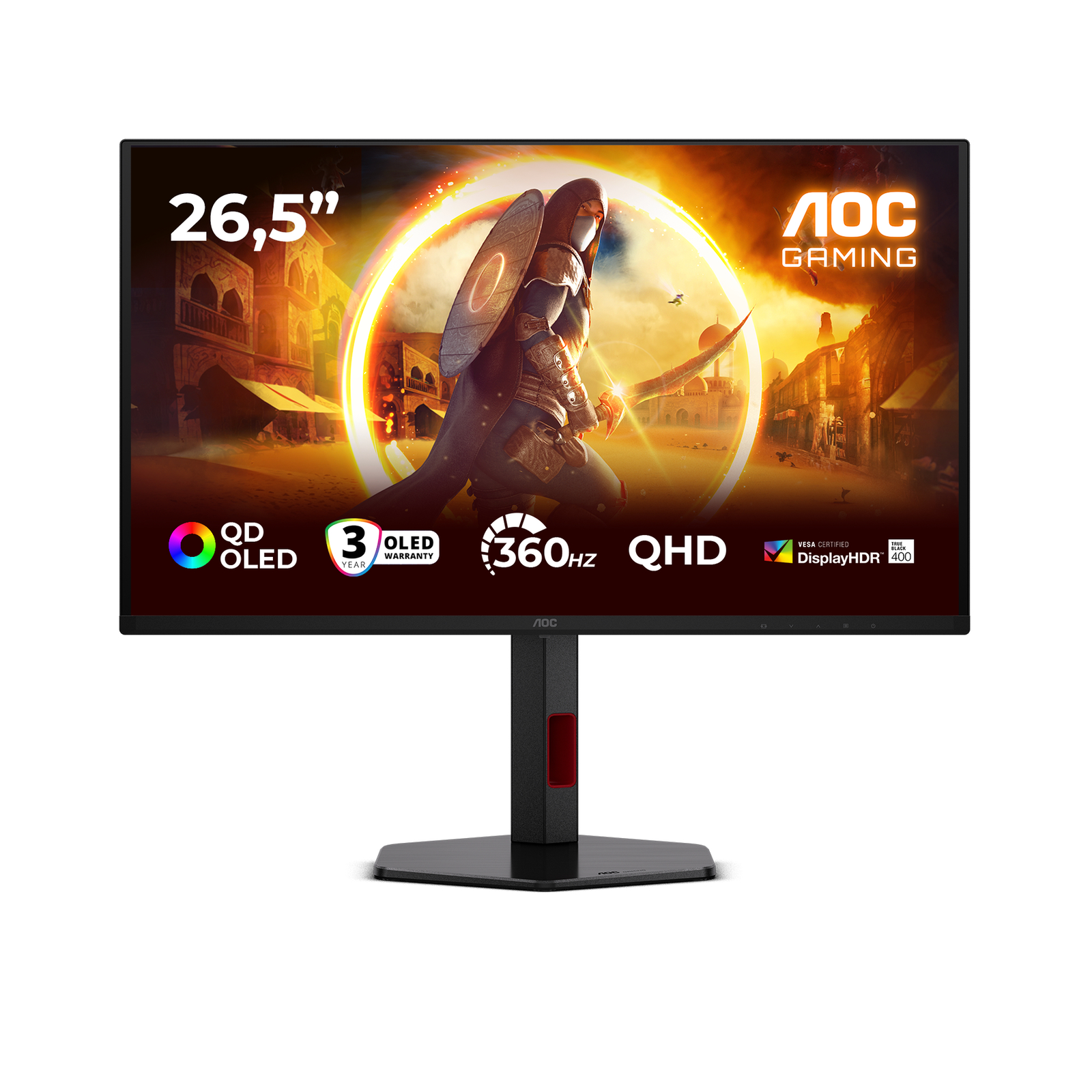 AOC Q27G4SDR QD OLED Gaming Monitor 27-inch QHD OLED Monitor 360Hz 0.03ms Adaptive Sync G-Sync