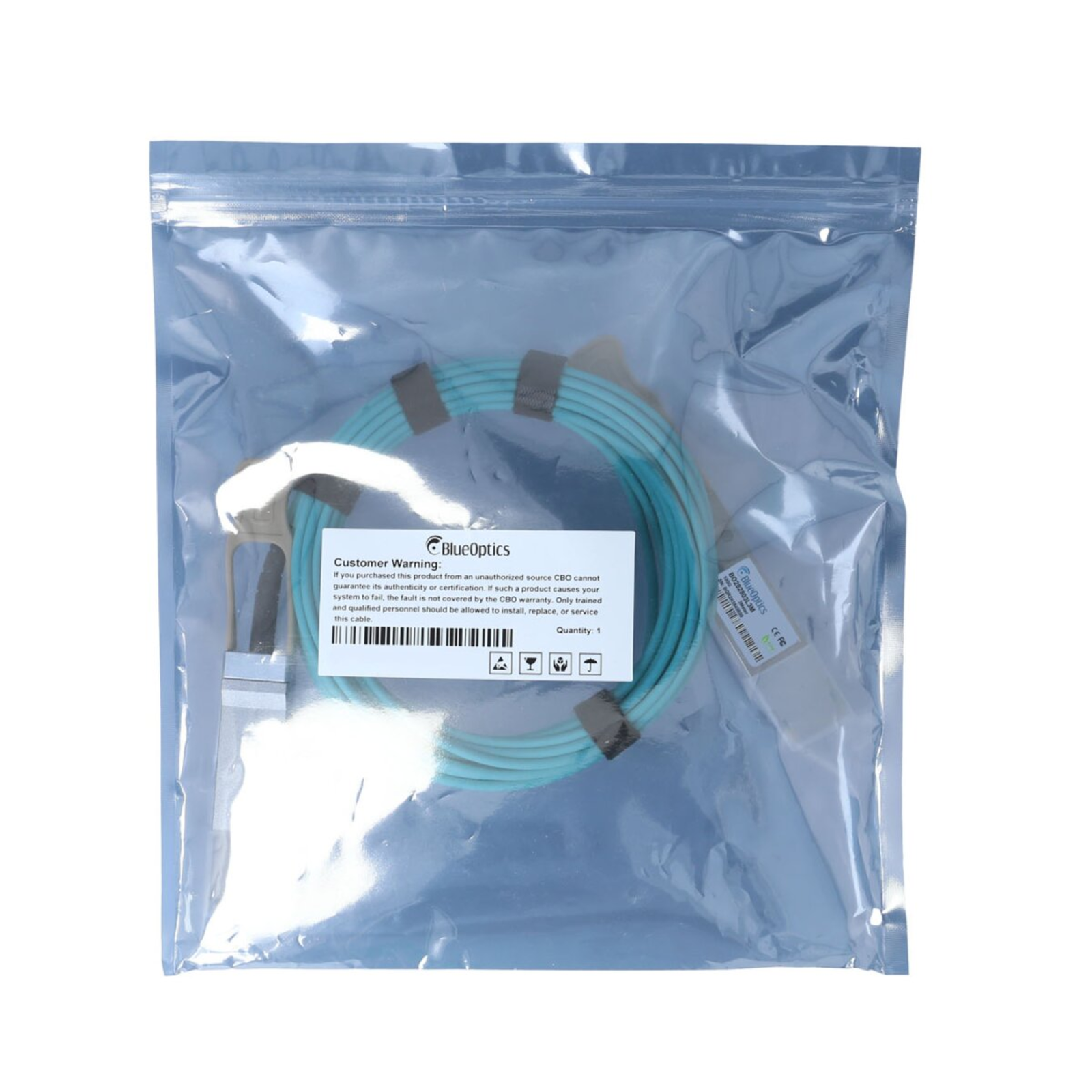 BlueOptics Supermicro QSFP-100G-AOC-25M Compatible AOC QSFP28 BO282803L25M