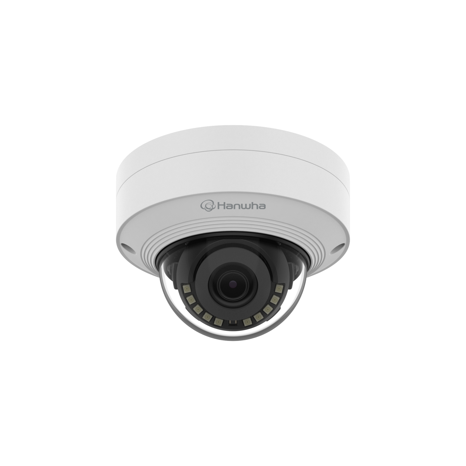 Hanwha Vision 1/2.8 Inch Network Dome Fixed Day/Night 2592x1944 H.265 3.0mm AI IR IK10 IP66