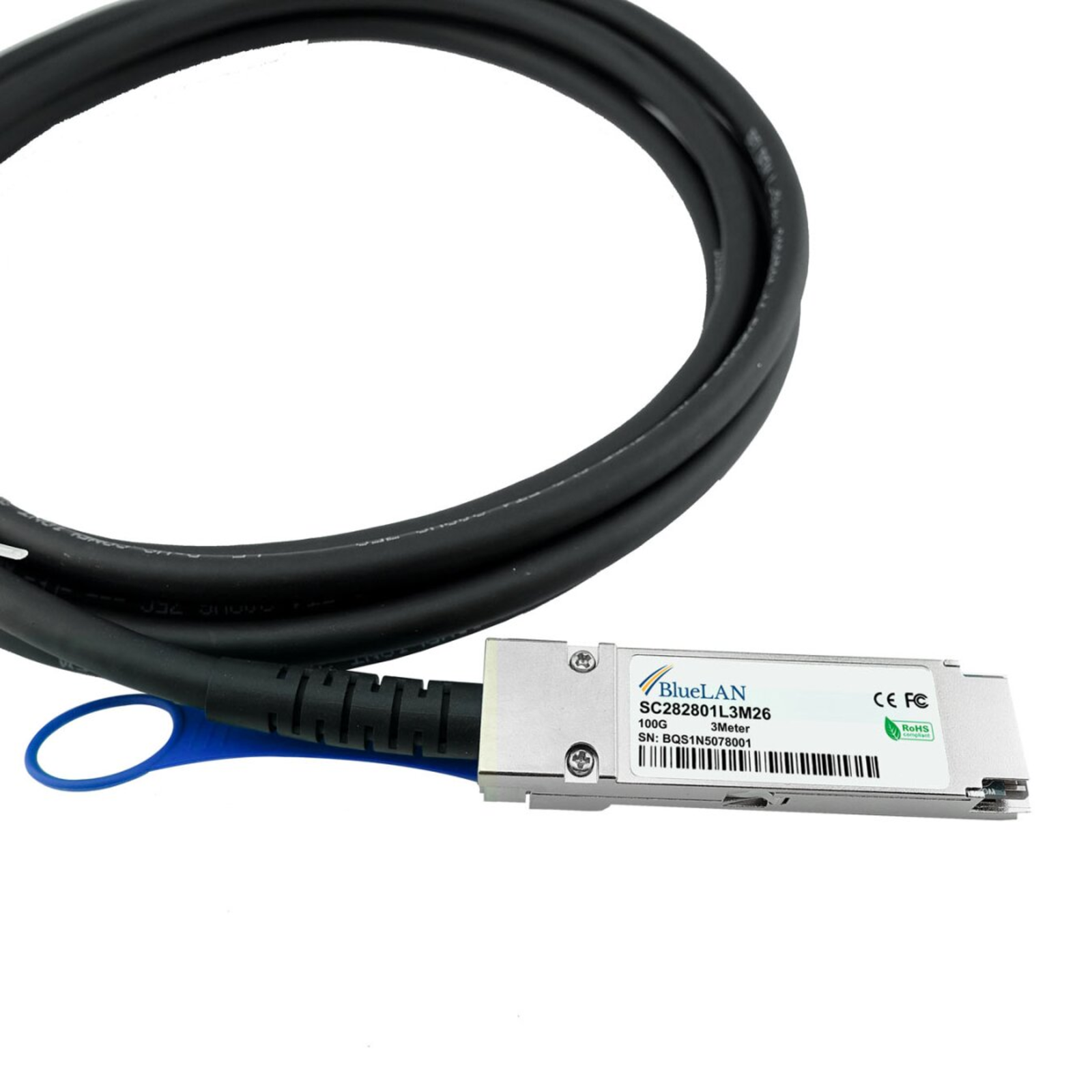 BlueOptics Check Point QSFP28-DAC-2M Compatible BlueLAN DAC QSFP28 SC282801L2M30