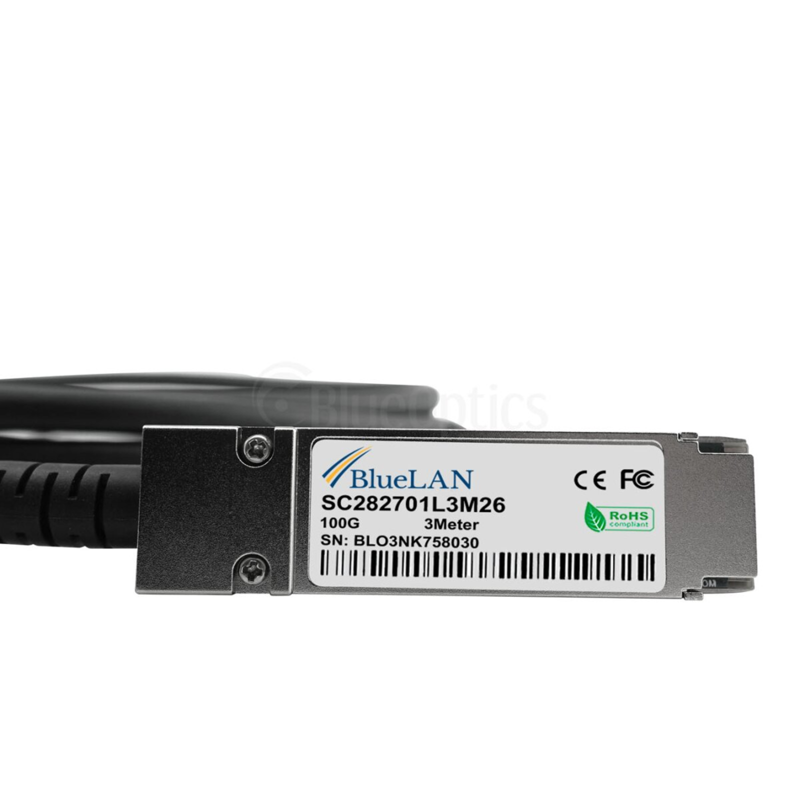 BlueOptics Alcatel-Lucent QSFP-4X25G-C1M Compatible BlueLAN QSFP28 DAC SC282701L1M26