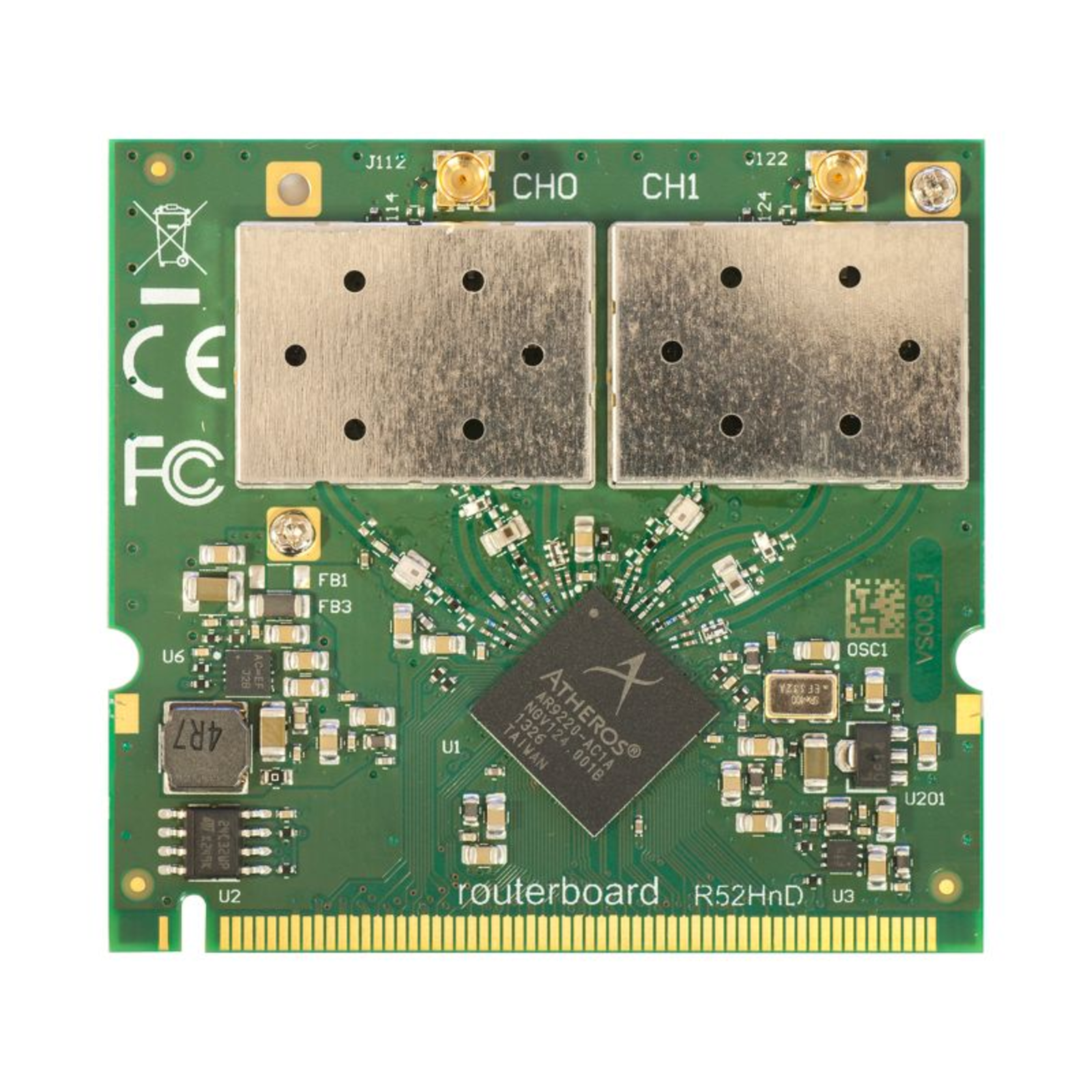 Mikredik R52HND Built-in Wireless Mini PCI WLAN Wi-Fi 4 802.11n Green