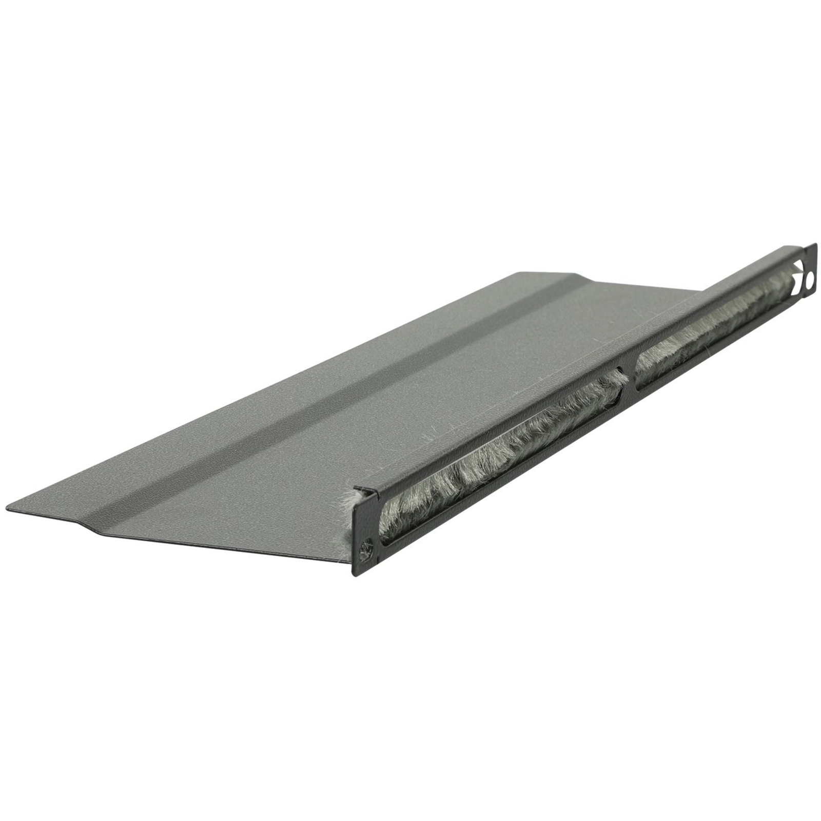 LANVIEW 1/2U 19inch L BENT BRUSHED Cable ORGANIZER PANEL BLACK