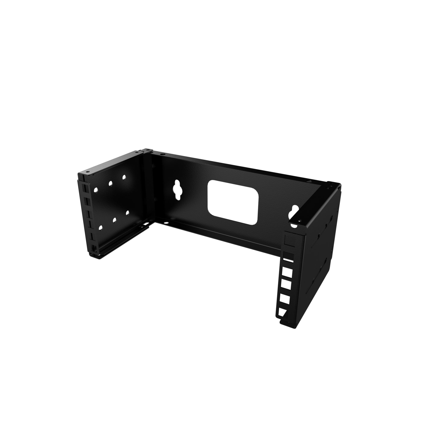 LANVIEW 10inch2U Open Frame Rack Wall Mount Black