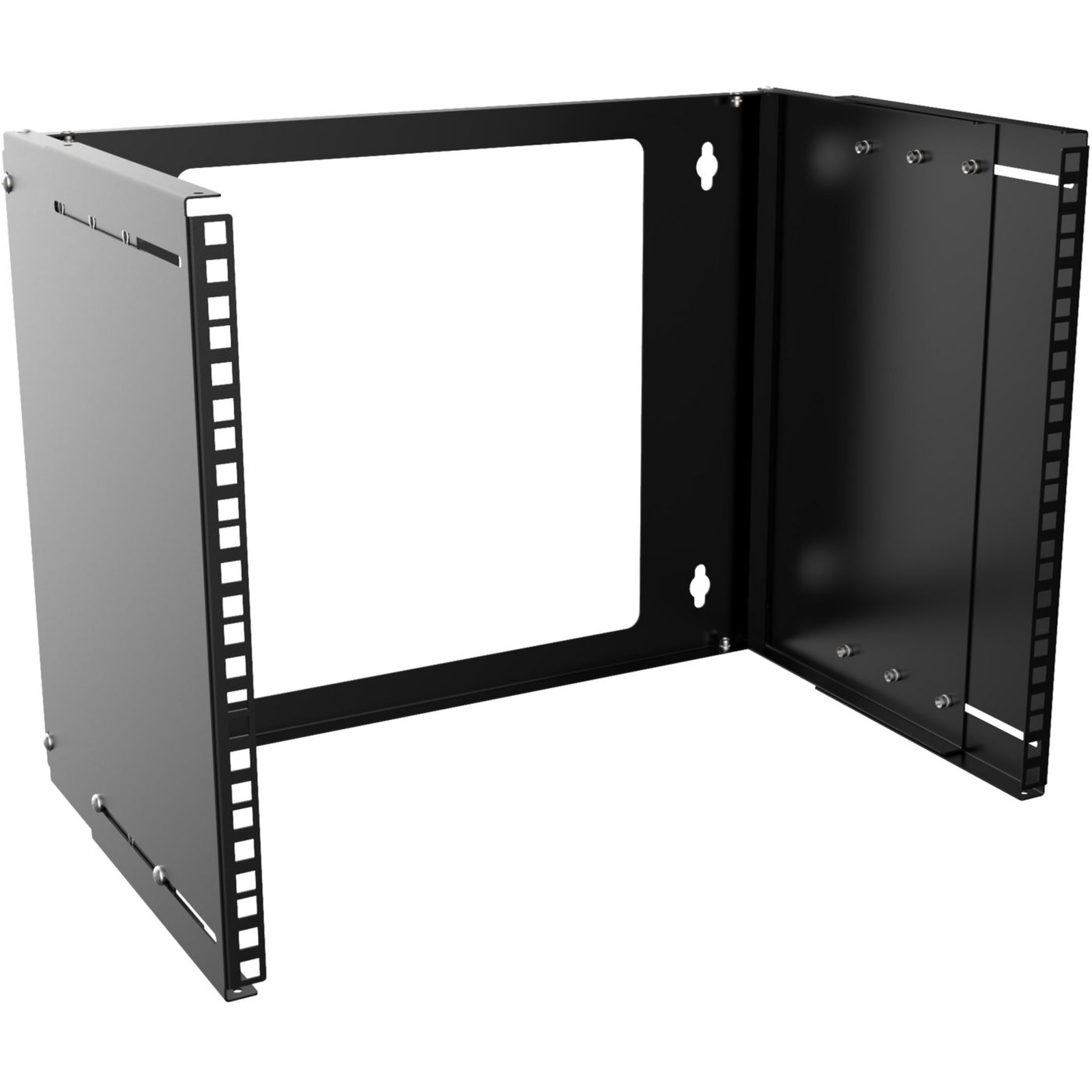 LANVIEW 19inch8U Adjustable Depth Open Frame Rack Wall Mount Black