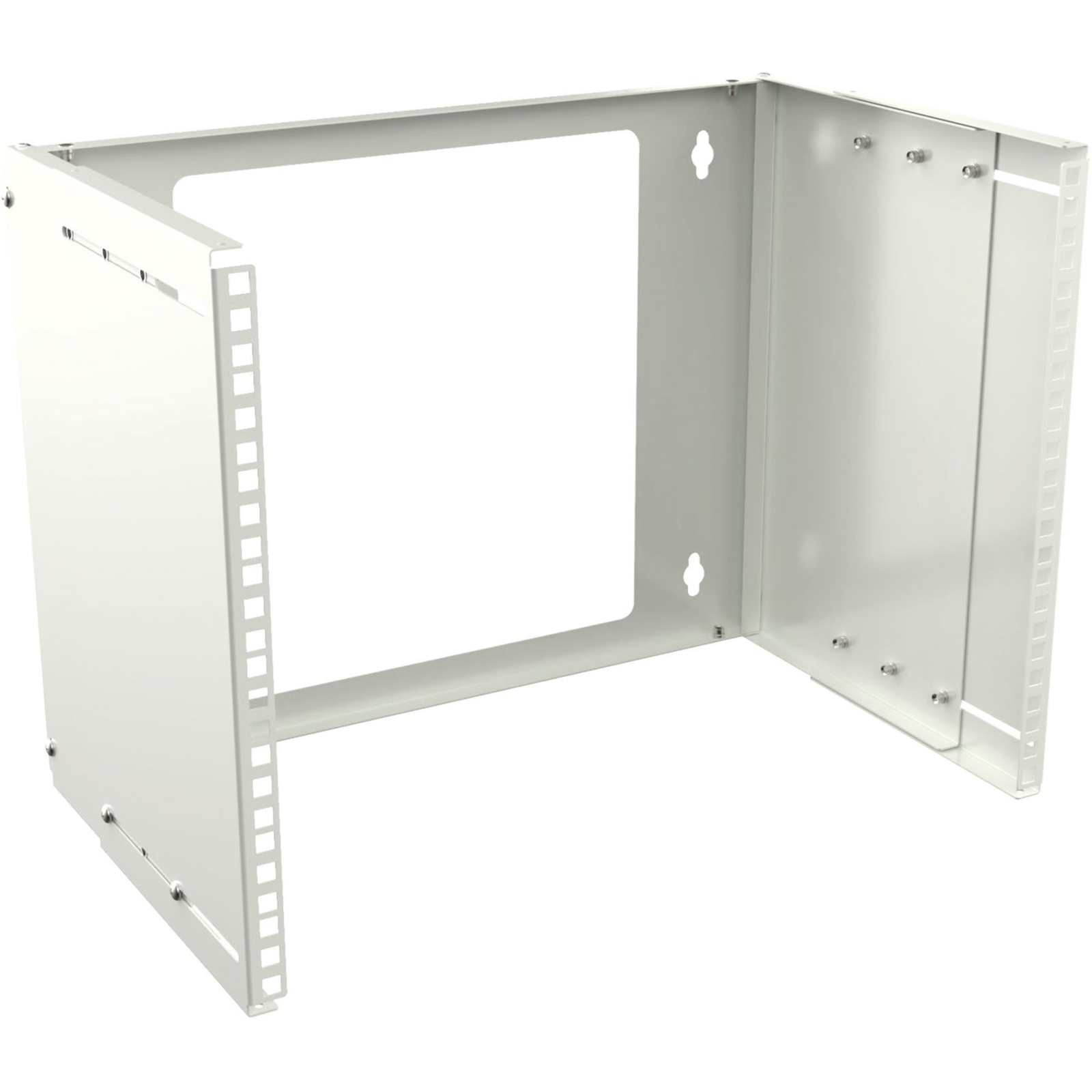 LANVIEW 19inch8U Adjustable Depth Open Frame Rack Wall Mount White