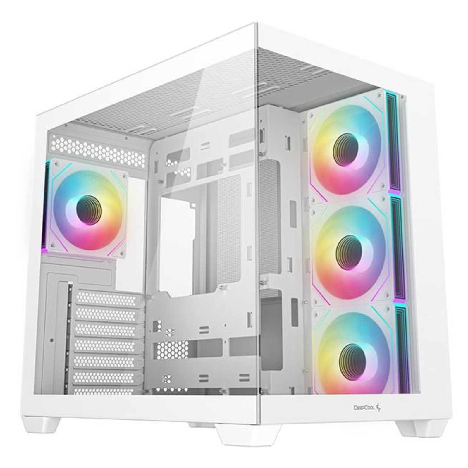 DEEPCOOL CG530 4F ATX 4x120mm ARGB Fans USB 3.0 USB-C Panoramic White
