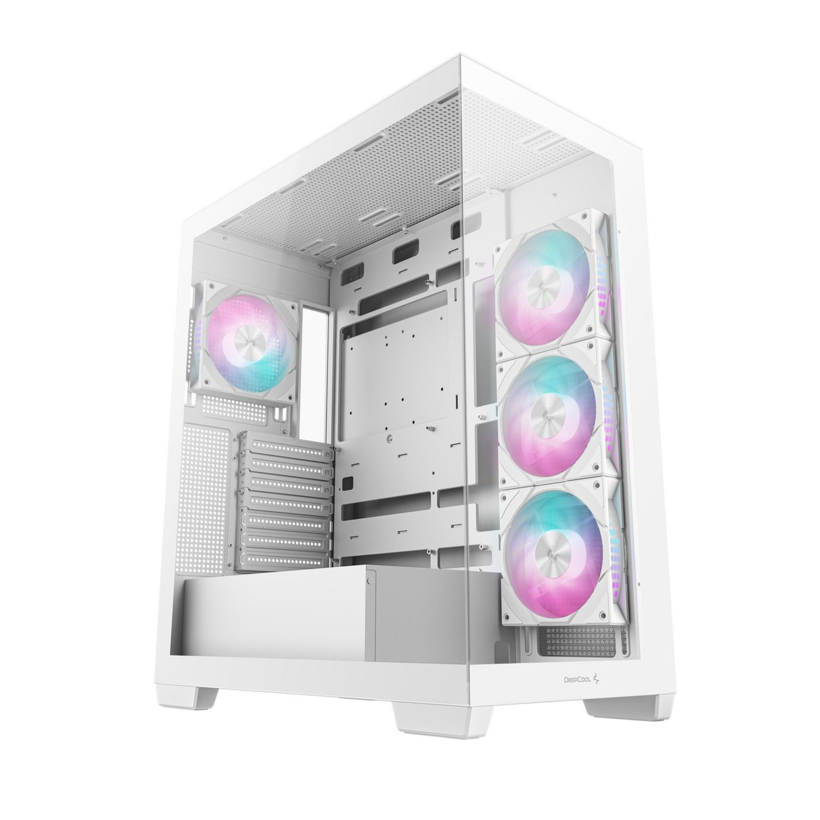 DEEPCOOL CG580 4F ATX 4x120mm ARGB Fans 2xUSB 3.0 Panoramic Tempered Glass White