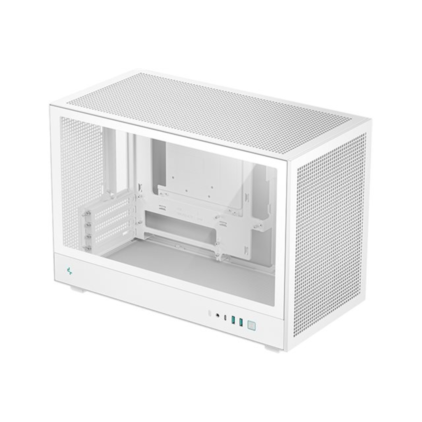 DeepCool CH260 Micro ATX Mini Tower Case with Glass Panel (White)