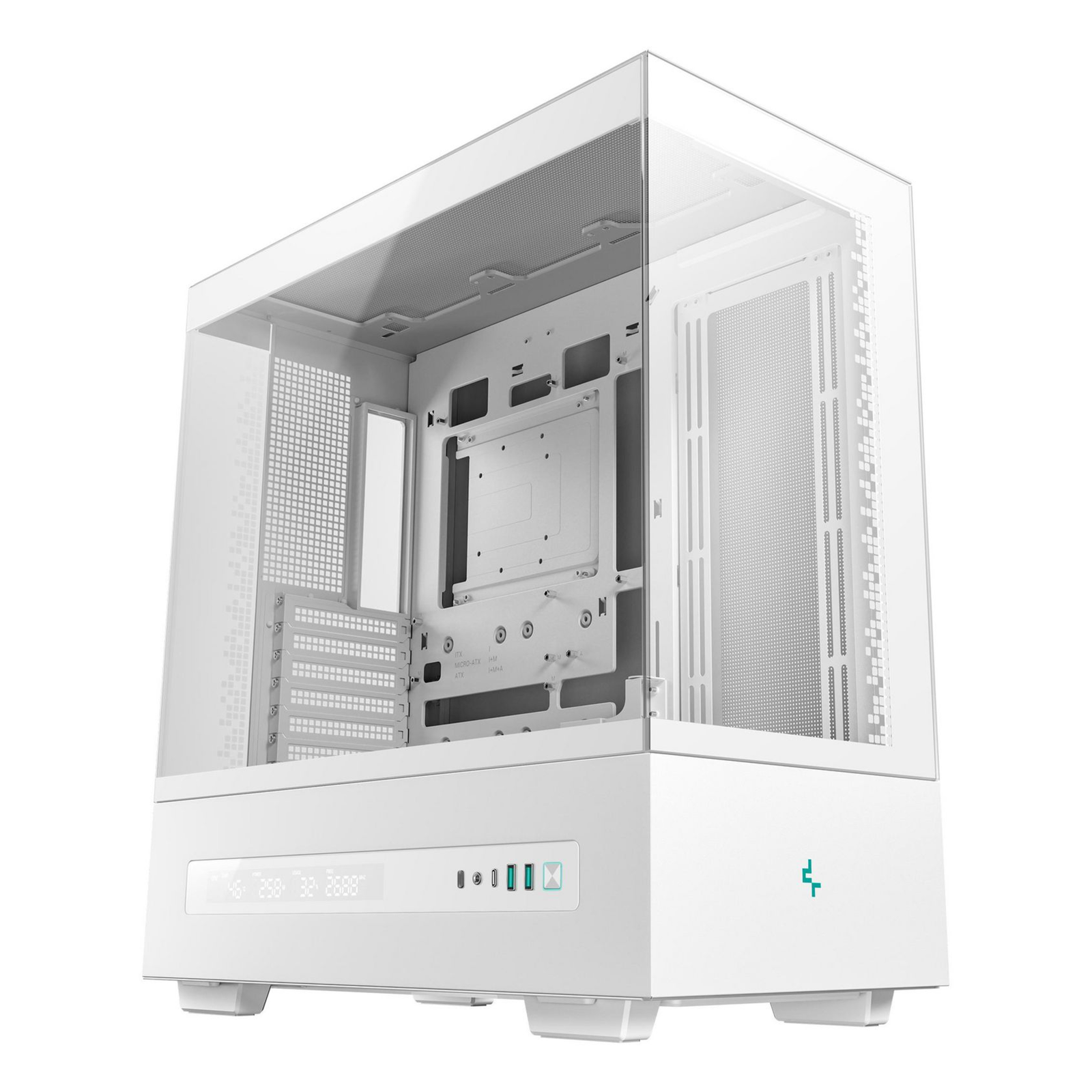 DeepCool CH690 Digital ATX Mid Tower Case with Glass Panels (White)