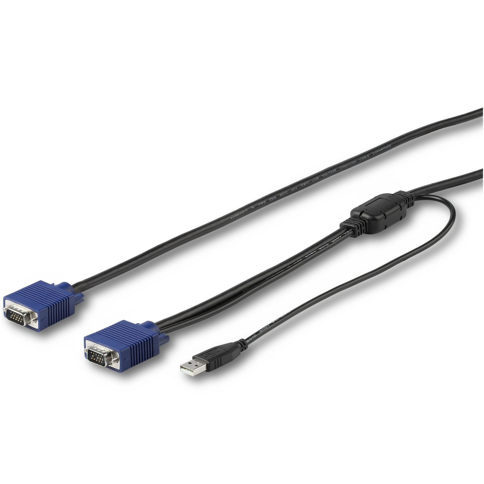 StarTech.com 1.8 M KVM Cable for Rackmount Consoles 1.8 M USB USB VGA Black VGA