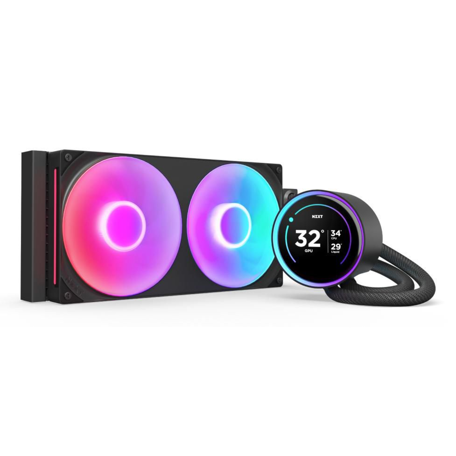 NZXT KRAKEN Elite V2 280 RGB Wak Display Black RL-KR28E-B2 (RL-KR28E-B2)