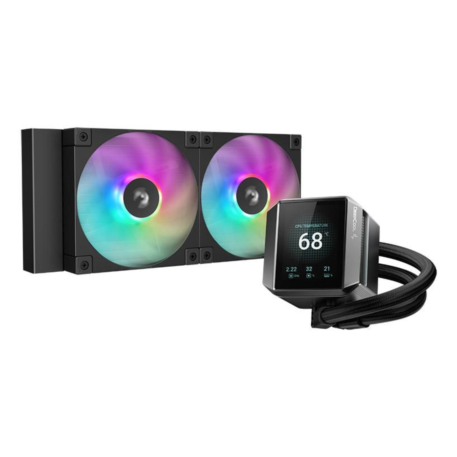 DeepCool MYSTIQUE 240 ARGB All-in-one Liquid Cooler 12cm 500 RPM 2400 RPM Black