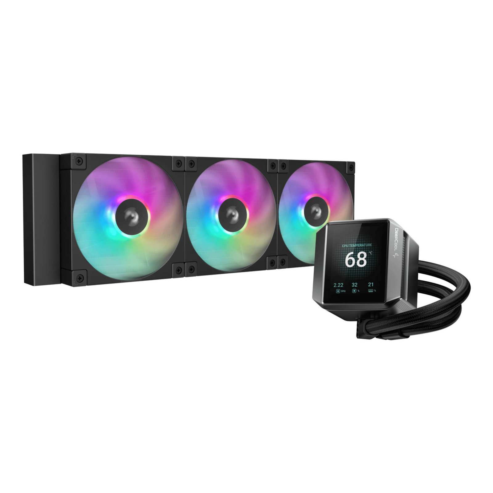 DeepCool MYSTIQUE 360 ARGB All-in-one Liquid Cooler 12cm 600 RPM 2400 RPM 72.0