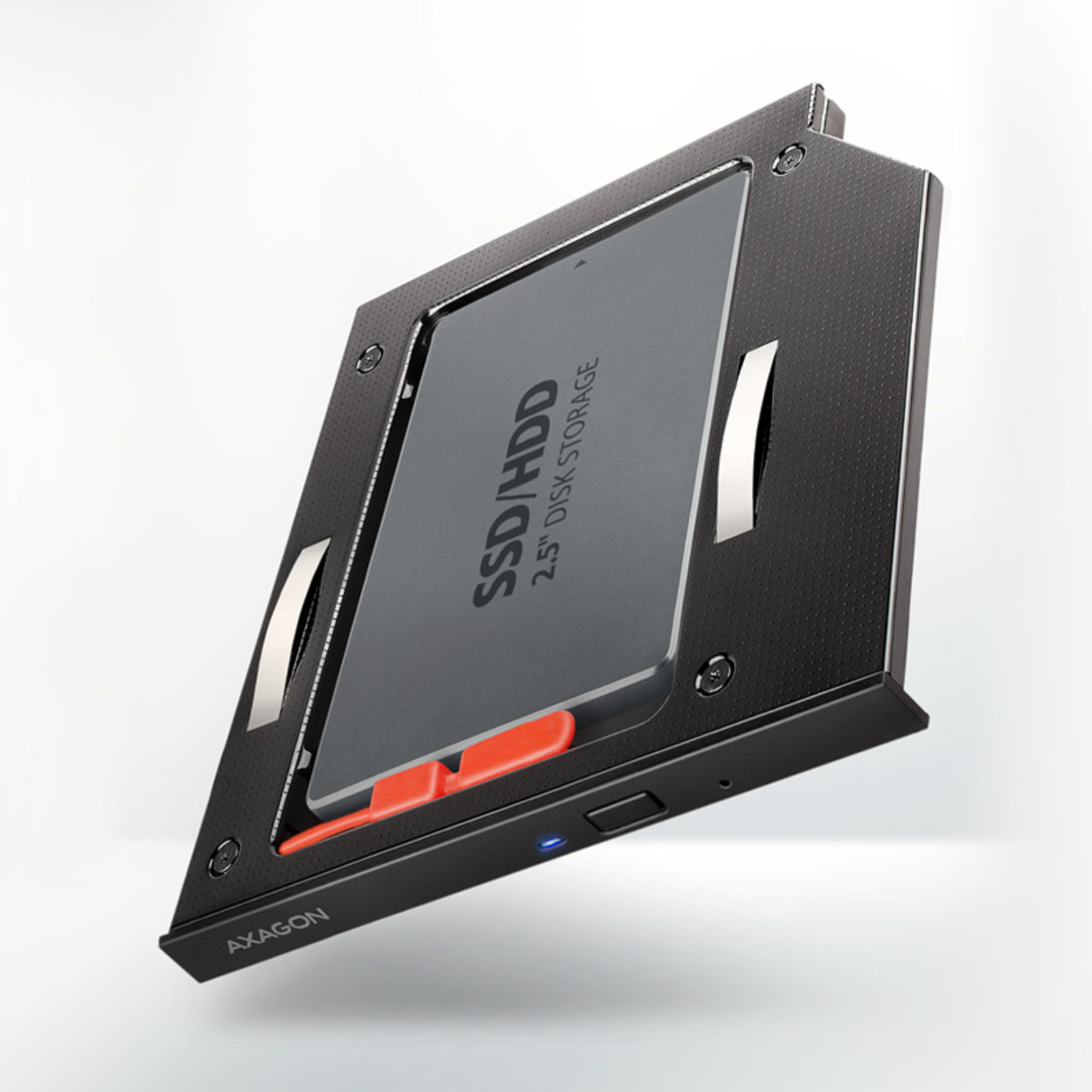 AXAGON RSS-CD09 2.5inch SSD/HDD Adapter for Optical Drive 9.5 Mm LED