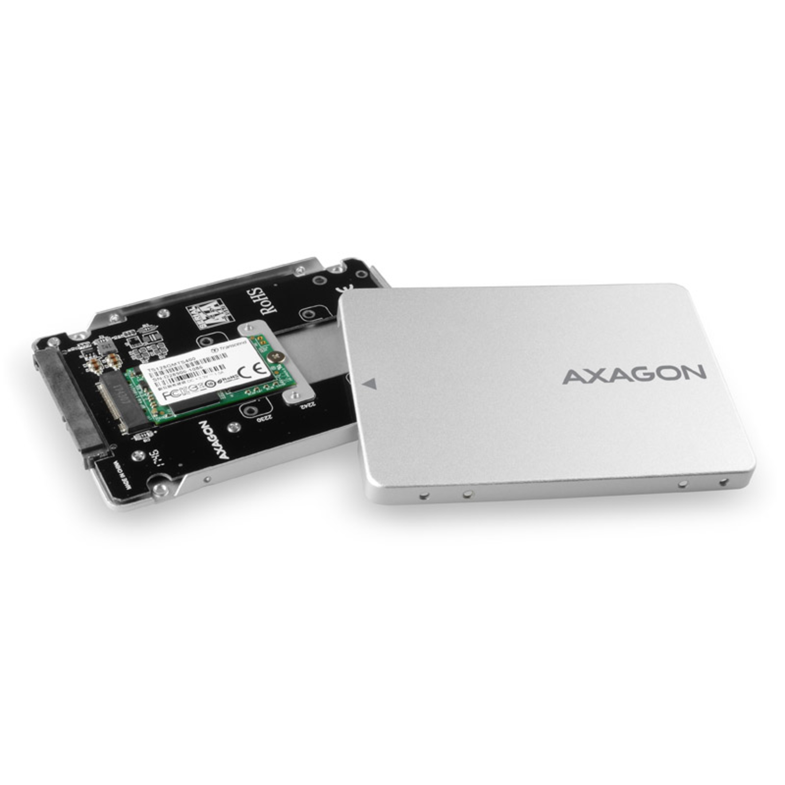 Axagon RSS-M2SD Case for M.2 SATA SSDs up to 2280 Aluminium Silver