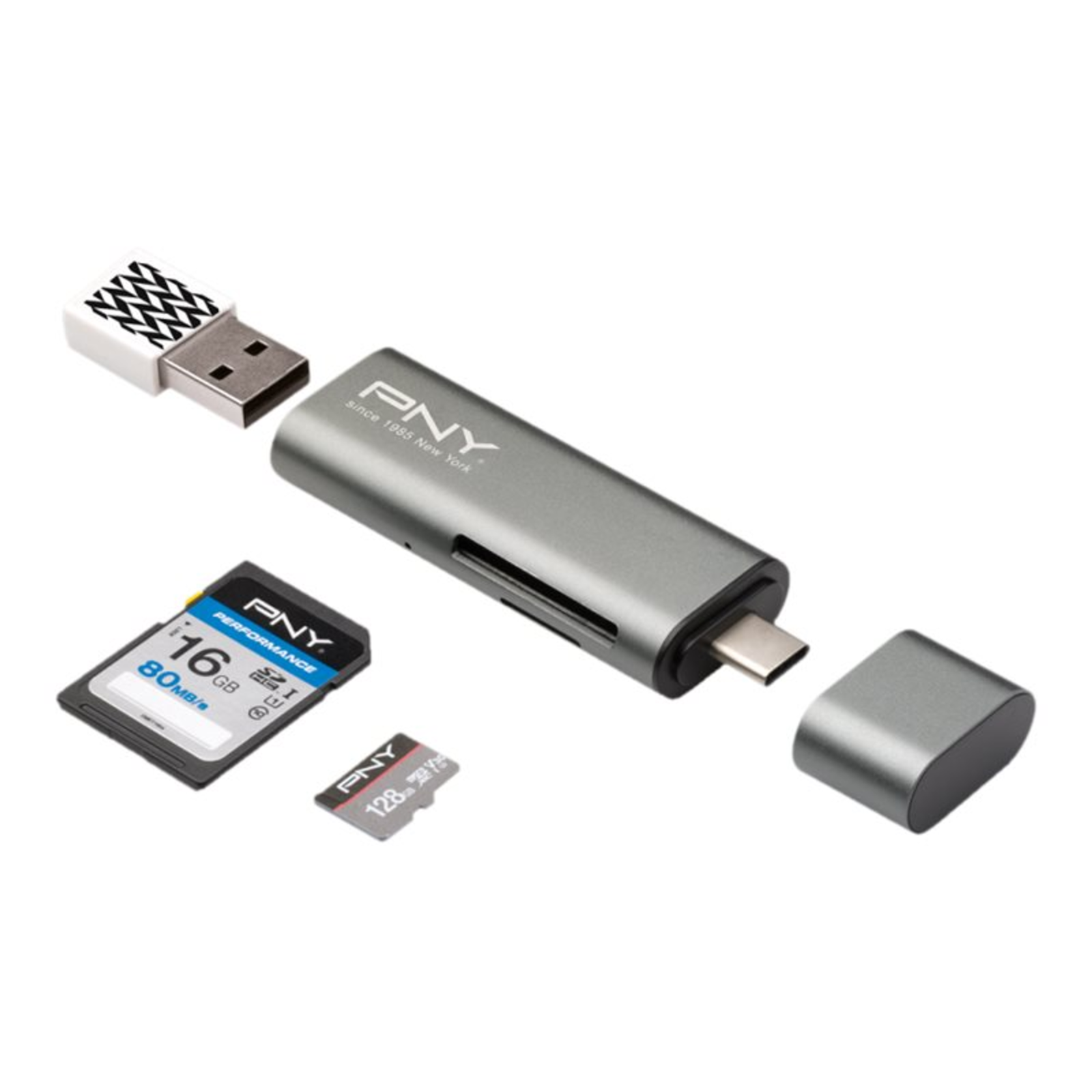 PNY Card Reader 3 in 1 SD MicroSD SDHC