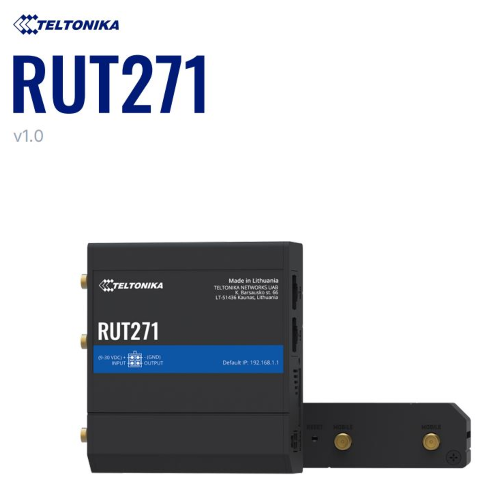Teltonika router- RUT271- Redcap 5G router 0.1 Gbps