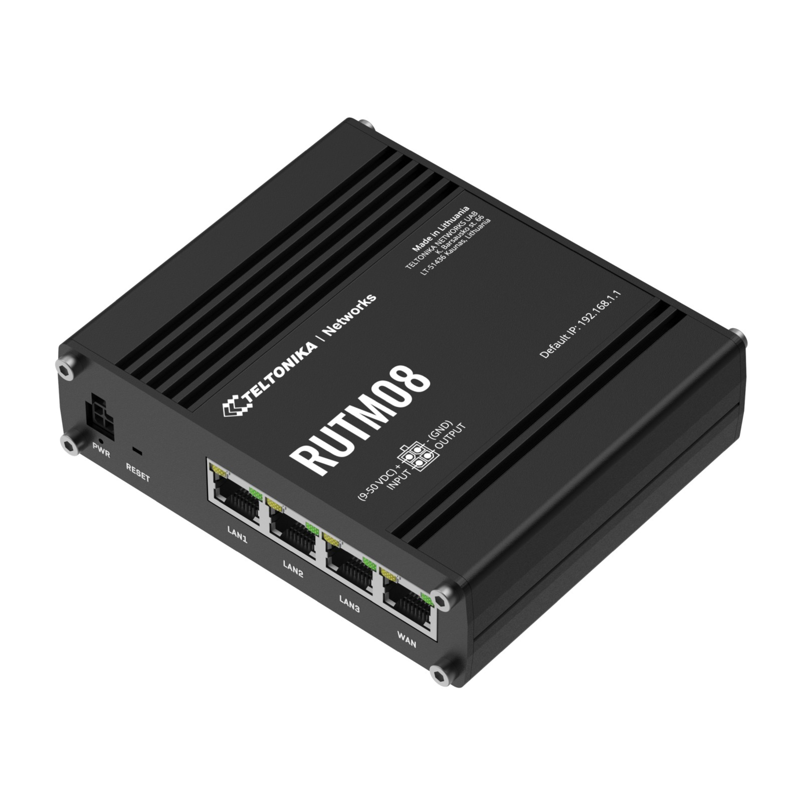 Teltonika RUTM08 Cable router Gigabit Ethernet Black