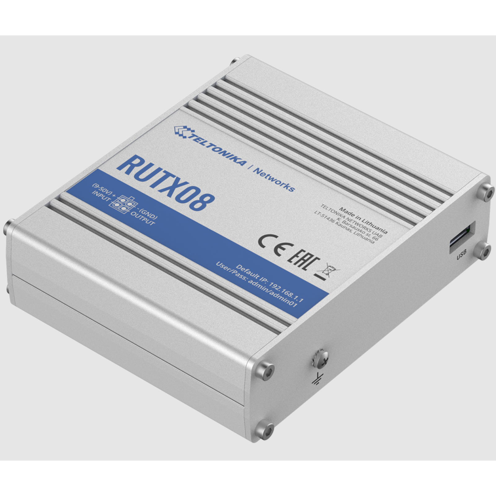 Teltonika Industrial Ethernet router 4-Port-Switch GigE -RUTX08